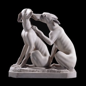 Marble statue of a pair of dogs (British Museum)