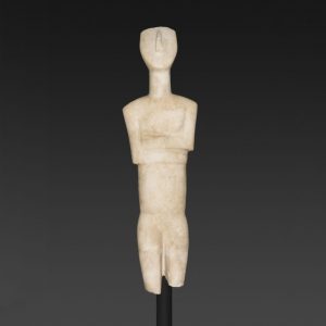 Cycladic Marble Statuette of a Female Figure from the Early Bronze Age, 2600-2400 B.C., Art Institute of Chicago