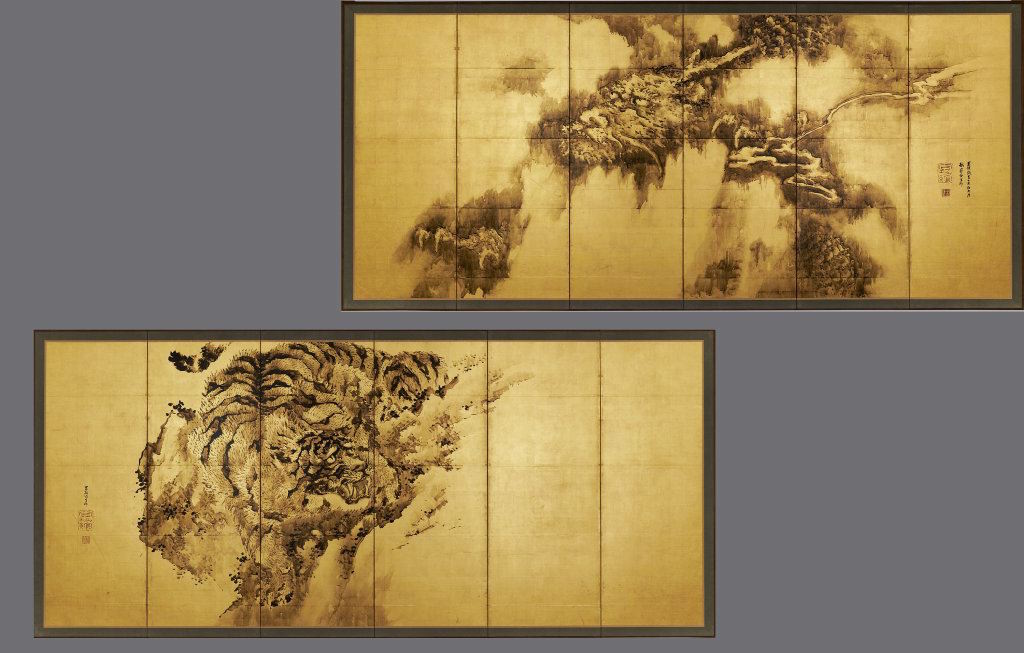 Dragon and Tiger by Kishi Ganku, 1835