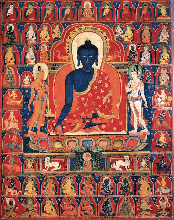 Thangka with the Medicine Buddha, Bhaishajyaguru, Art Institute of Chicago