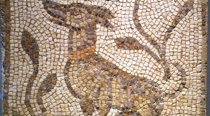 Seated dog mosaic (AIC)