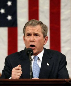 US President George W. Bush delivers his State of