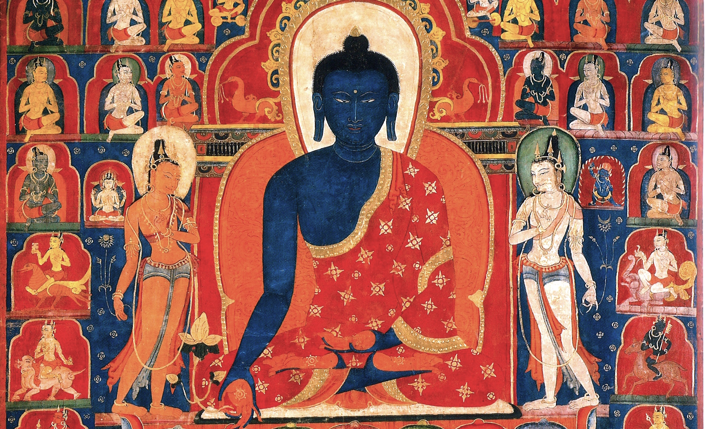 Tibetan Painted Banner of the Medicine Buddha