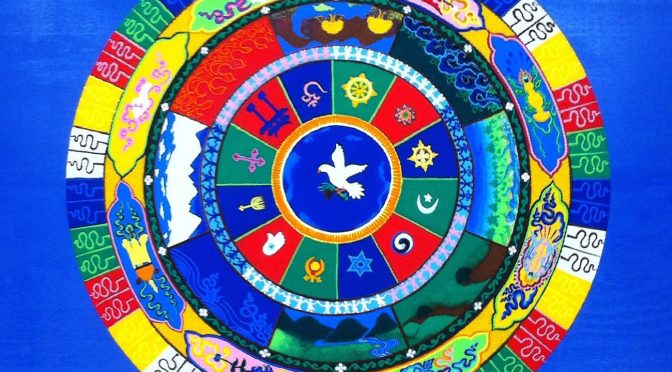 Sand Mandala of World Peace by monks from the Drepung Gomang Monastery